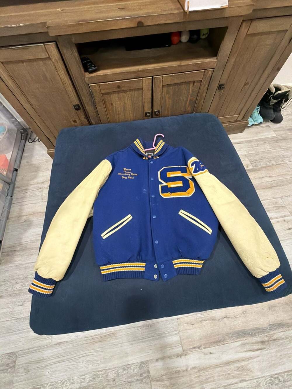 Rennoc Classic Vintage Varsity Letterman Jacket - Brent Tennis Marching Jazz Ban